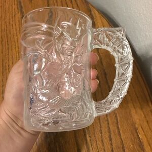 McDonald's vintage 1995 Batman forever promotional Clear Glass mug